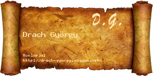 Drach György névjegykártya