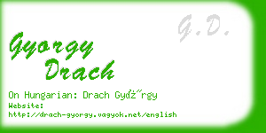 gyorgy drach business card